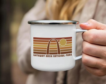 Gateway Arch Mug, Retro St Louis, National Park Gift