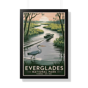 Everglades National Park Poster: Vintage Florida Travel Print