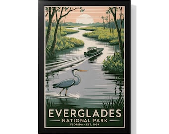 Everglades National Park Poster: Vintage Florida Travel Print