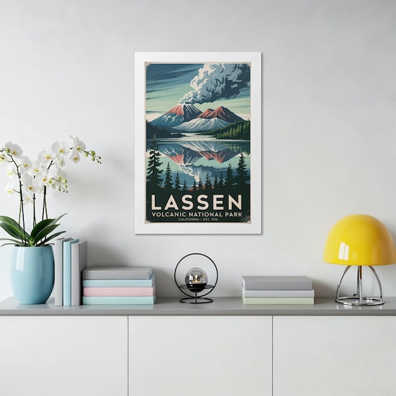 Lassen Volcanic National Park Poster: Vintage Travel Art Print - Etsy