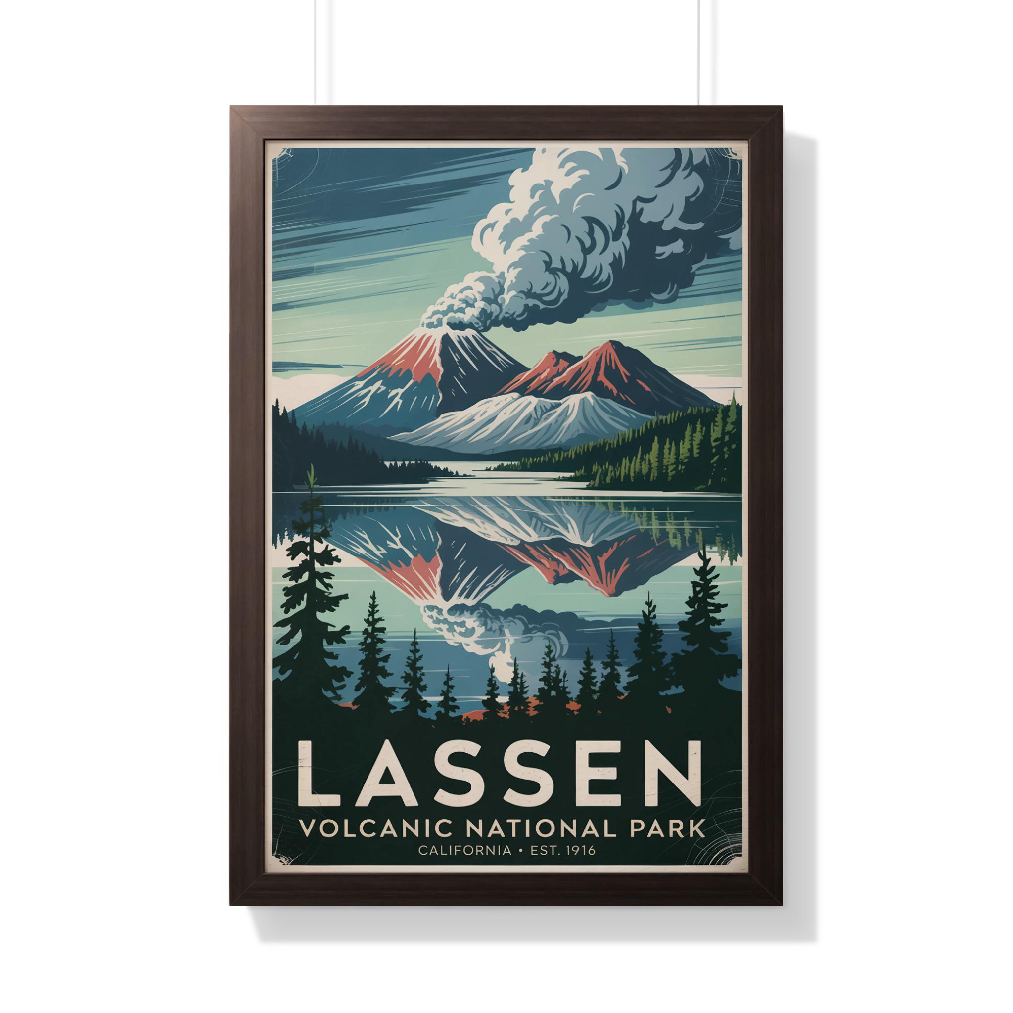 Lassen Volcanic National Park Poster: Vintage Travel Art Print - Etsy