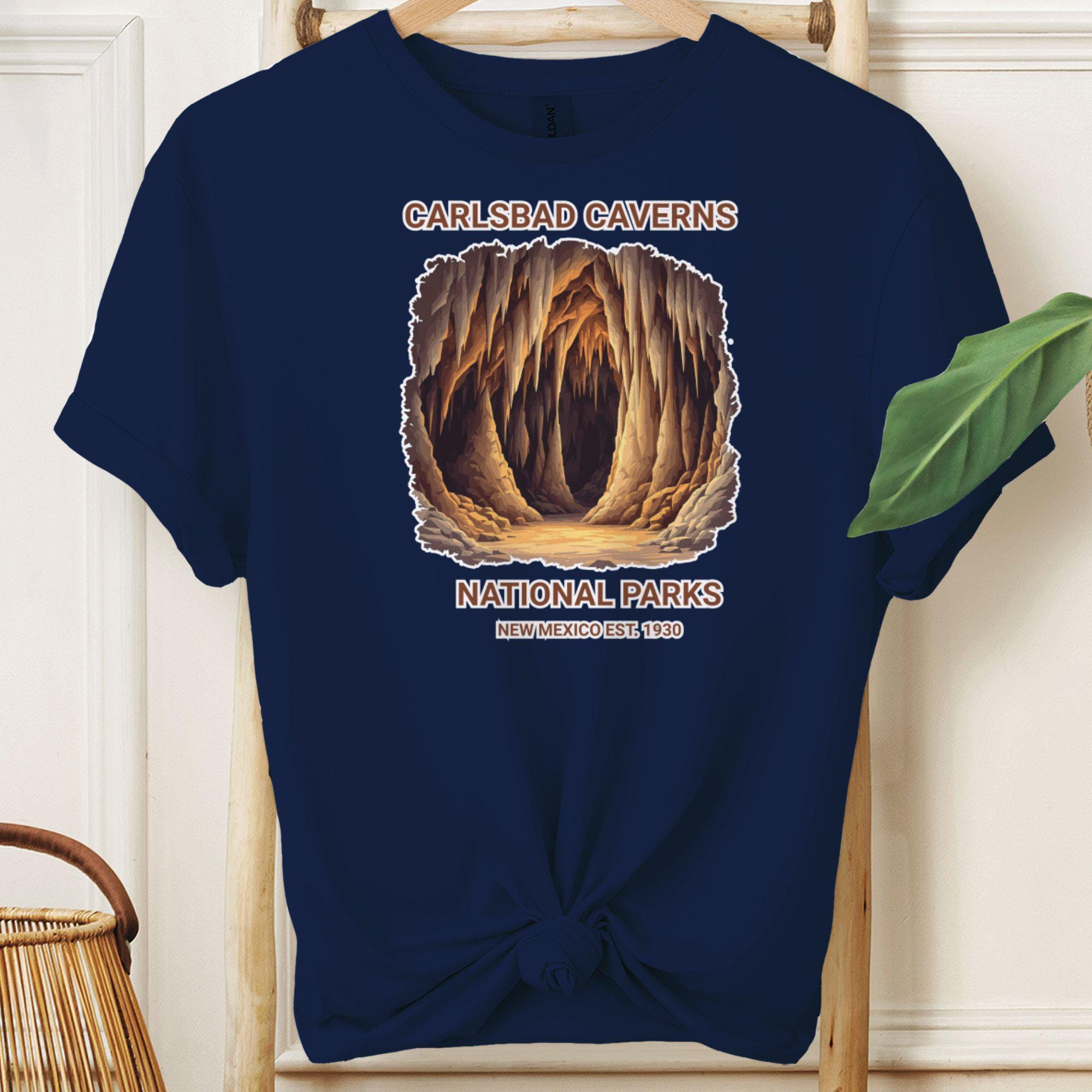 T-shirt Vintage Carlsbad Caverns – Homme – Taille L – Blanc – Coton – Occasion