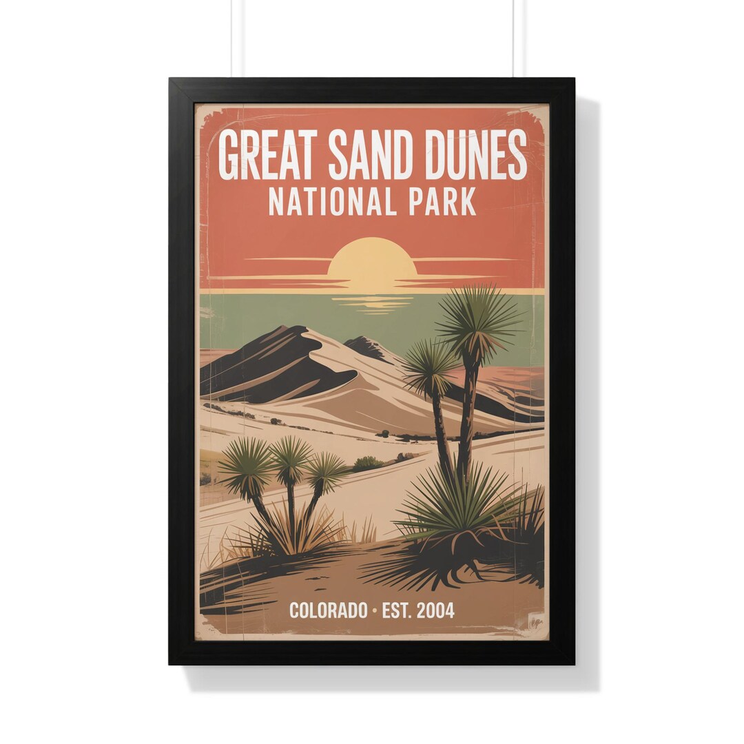 Great Sand Dunes National Park Poster, Colorado National Park Art ...