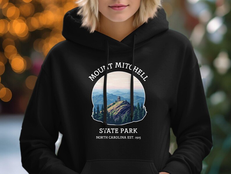 Mount Mitchell State Park North Carolina Hoodie, Vintage National Park Pullover Sweatshirt, Hiking Gift, Nature Lover Apparel