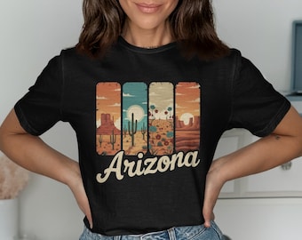 Retro Arizona T-Shirt: Desert Landscape Graphic Tee