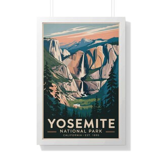 Targa In Metallo Vintage 30x40cm Poster Viaggio Yosemite Falls - Decorazione Da Parete Retrò Per Pub, Bar, Casa