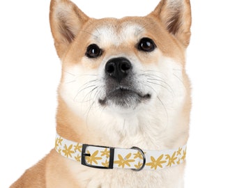 Collier pour chien à fleurs jaunes