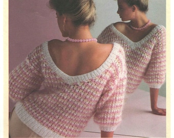 Vtg '83 Capricorn B324 Maglioni da donna in maglia x 2. Con lavorazione a maglia Capricorn Bulky. Modello di maglia vintage in formato PDF.