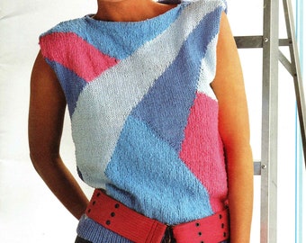 Vtg Patons 756 - Modelli 3 e 4. Modelli per maglia/uncinetto da donna. Con 8ply Stone Wash Cotton, 7ply Cottontop, Cotton Perle. Formato PDF.