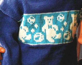 Maglioni vintage per bambini, vari modelli, giacca e cardigan (età 2, 4, 6, 8). Maglieria Carnival 9WB2 per bambini. Modello per maglia vintage in formato PDF.