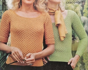 Maglione a collo alto da donna. Stamford Knitted Goldfingering. Modello di maglia vintage in formato PDF.