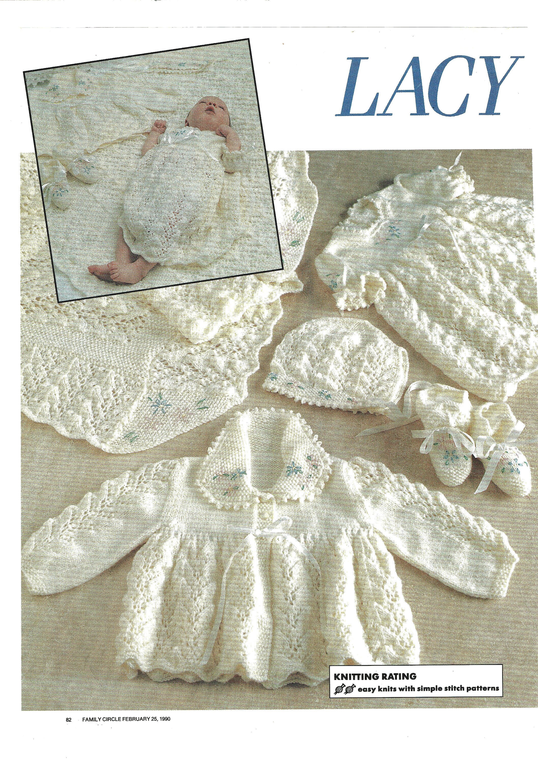 Layette Pattern Vintage Lacy LAYETTE Patterns for Baby. Crochet Pattern