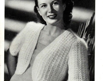 Vtg Patons 247 Knitting Book - Cardigan, Cappello, Bolero, guanti (sembrano ispirati allo stile glamour hollywoodiano degli anni '40). Modello in formato PDF.