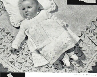 Libro di modelli Patons BABY "Three Layettes" 447 Knitting - in formato PDF.
