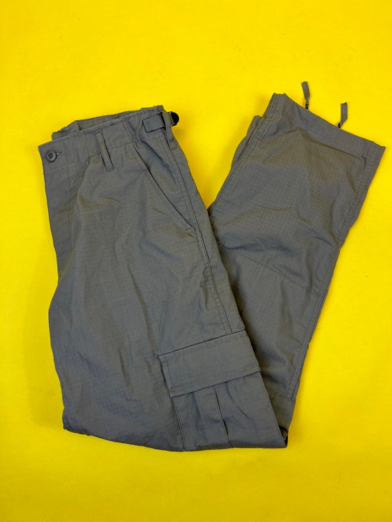 Gray military cargo pants - image 1