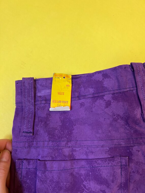 DEADSTOCK 1970s purple trousers - image 6