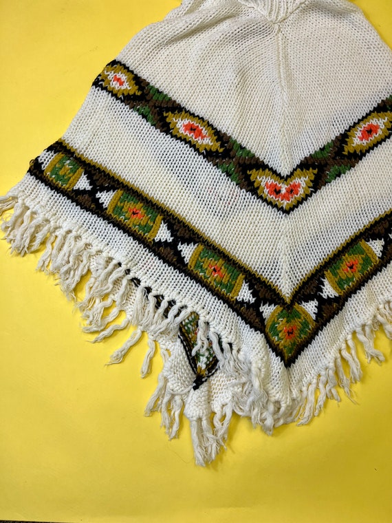 vintage Sears 60s/70s knit poncho - image 4