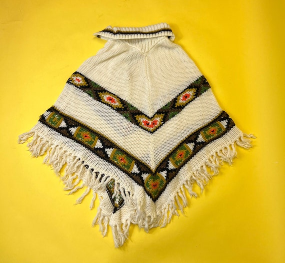 vintage Sears 60s/70s knit poncho - image 1