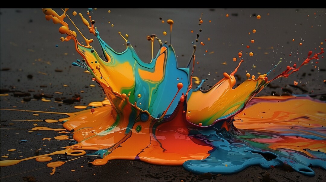 Vibrant Paint Splash Art for Samsung Frame TV (digital Download) - Etsy