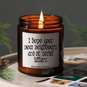 Kaarscadeau huiseigenaar, kokosnoot abrikozenwas, HUMOR-kaars, housewarmingcadeau, grappige kaars, aromatherapiekaars, ontspanning