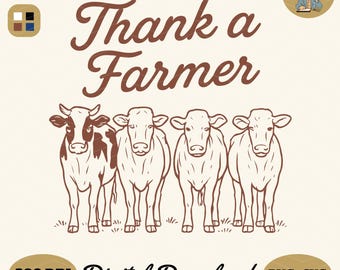 Thank a Farmer SVG: Vintage Farm Life PNG, Sublimation Design (Digital Download)