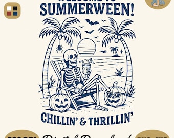 Summerween Ghost PNG SVG: Funny Halloween Shirt Design (Digital Download