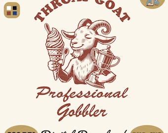 Funny Goat Ice Cream Shirt Design: Sarcastic PNG SVG (Digital Download)