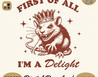 Sarcastic Opossum SVG: Funny Animal Design (Digital Download)