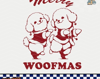 Merry Woofmas SVG PNG, Santa Dogs Christmas (Digital Download)