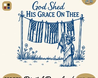 4th of July Christian PNG: Patriotic Independence Day Design (Digital Download