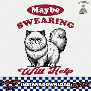 Grumpy Cat SVG: zabawny, sarkastyczny projekt (pobranie cyfrowe)
