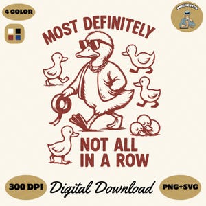 Funny Sarcastic Ducks PNG: Trendy Snarky Animal Design (Digital Download