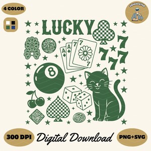 Feeling Lucky Collage Sublimation PNG SVG, Western PNG, Turquoise Png, Trendy Country Design, Retro Western Png, Western T-Shirt Design