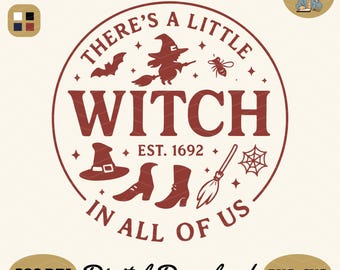 Little Witch Halloween SVG: Mom Shirt Design, Cricut Cut File (PNG, SVG)