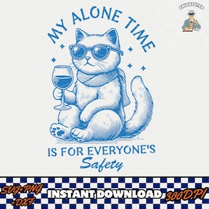 私の一人の時間はみんなの安全のため、SVG PNG ファイル、レトロなシャツのデザイン、グラフィック T シャツの流行のビンテージ猫のレトロなデザイン、トートバッグ