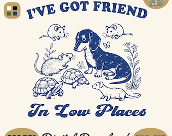 Funny Dachshund Friends PNG SVG: Trendy Dog Lover Design (Digital Download)