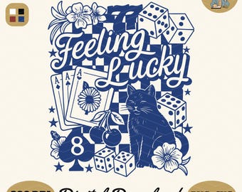 Feeling Lucky Neon Western Design: SVG PNG Files