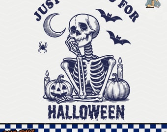 Spooky Halloween Skeleton SVG PNG, DTF Shirt Design