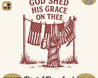 Patriotic Christian 4th of July PNG: Faith & Freedom Design (Digital Download
