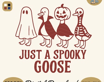 Spooky Halloween Goose PNG: Costume Sublimation Design (Digital Download