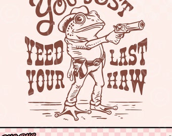 Cowboy Frog SVG PNG: Trendy Country Design (Digital Files)