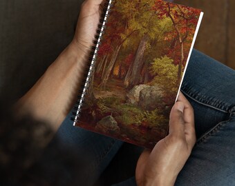 October, William Trost Richards; Dotted Spiral Notebook, aesthetic journal, mood journal,  sketch notebook