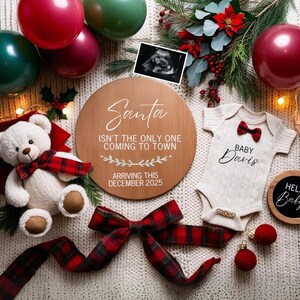 Weihnachten Schwangerschaftsankündigung Weihnachten Babymitteilung Urlaub Schwangerschaft Dezember Baby Reveal Social Media Vorlage Bearbeitbar