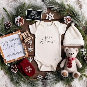 Weihnachten Schwangerschaftsankündigung Weihnachten Babymitteilung Urlaub Schwangerschaft Dezember Baby Reveal Social Media Vorlage Bearbeitbar