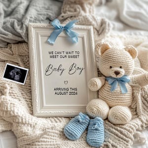 Its a Boy Pregnancy Announcement Digital Baby Boy Announcement Blue Gender Reveal Custom Maternity Announcement Social Media Reveal Baby Boy
