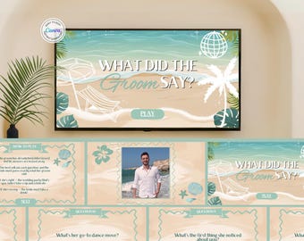 Coastal Bachelorette Games What Did The Groom Say Beach Bachelorette Quiz Groom Trivia Last Toast on Coast Bach Drinking Game Girls Night