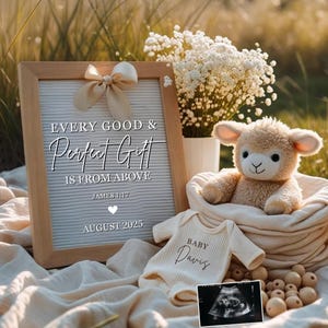 Religious Pregnancy Announcement Christian Pregnancy Announcement Faith-Based Digital Christian Baby Reveal Gender Neutral Baby Announcement