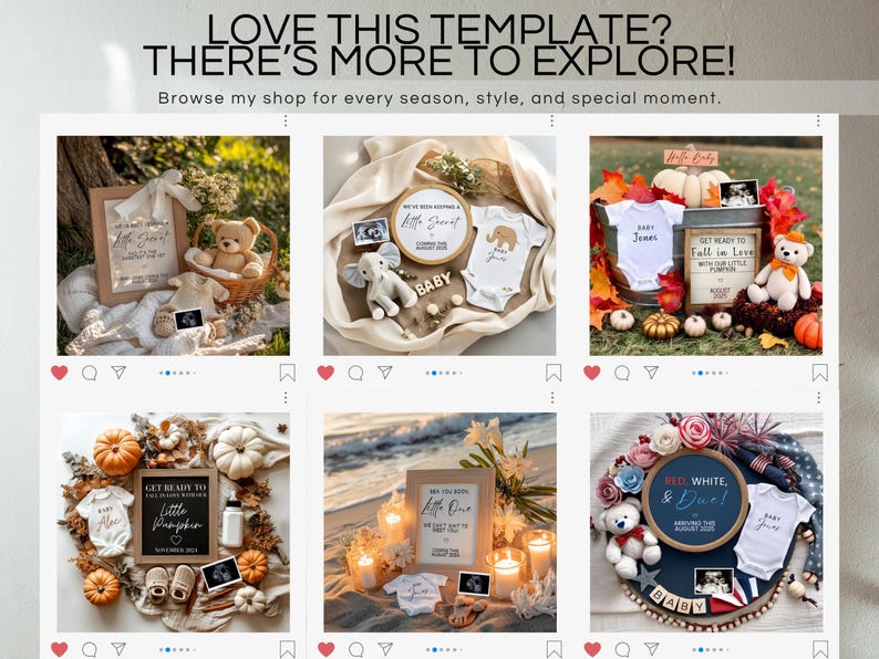 Fall Pregnancy Announcement Fall Baby Announcement Digital Autumn Baby Announce Neutral Instant Editable Social Media Gender Neutral image 10