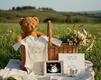 Spring Pregnancy Announcement Digital Neutral Spring Baby Reveal Floral Pregnancy Announcement Neutral Baby Pregnancy Reveal Social Media