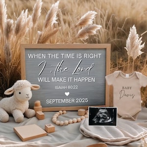 Religious Pregnancy Announcement Christian Pregnancy Announcement Faith-Based Digital Christian Baby Reveal Gender Neutral Baby Announcement